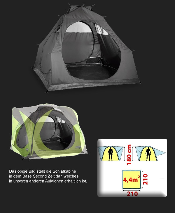 Quechua Base Schlafkabine Innenzelt für Base Seconds Zelte NEU | eBay